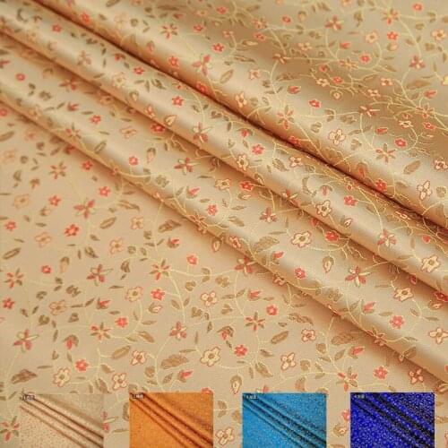 NCF454 100x90cm 4colors Winter Jasmine Silk Brocade Fabric Cheongsam Clothing Pillow Cushion Jacquard Fabrics DIY Materials