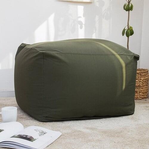 Japanese Style Unfilled Lounge Bean Bag Sofa Cover Home Soft Lazy Sofa Cozy Single Chair Pouf Couch Tatami Living Room Furniture