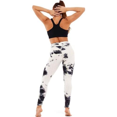 2021 New Women Variety Of Tie-Dye Slim Leggings High-Waisted Tight Yoga Pants Casual Elastic Running Fitness Sports Pants