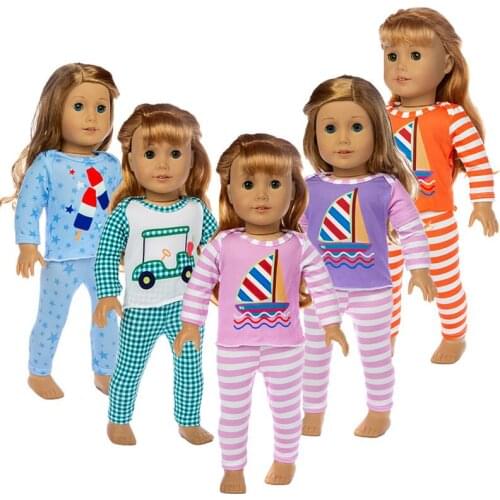 New Various styles of casual suits Fit for 18 inch American Girl And Accessories Dresses (Shoes are not included)