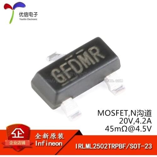 Genuine original IRLML2502TRPBF SOT-23 N-channel 20V / 4.2A MOSFET SMD