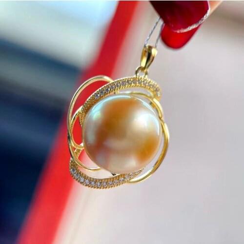 Charm Gold Plated Pendant Mountings Base Findings Settings Jewelry Parts Fittings Jewellery Accessories for Pearls Beads
