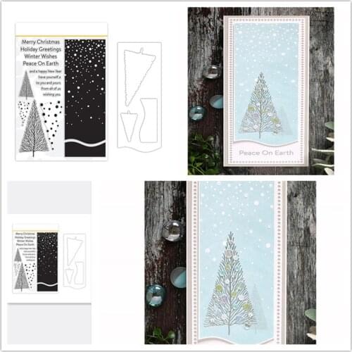 Merry Christmas Metal Cutting Dies and Stamps Scrapbooking Embossing Paper Craft Knife Mould Couple Stencils Dies New 2021