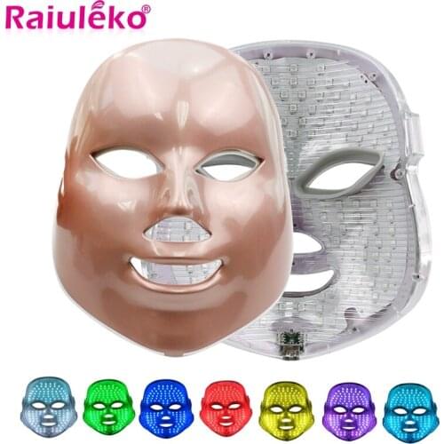 7 Colors LED Facial Mask Skin Rejuvenation Anti Wrinkle Acne Photon Therapy Salon Tools Repair Skin Allergies Dropshipping