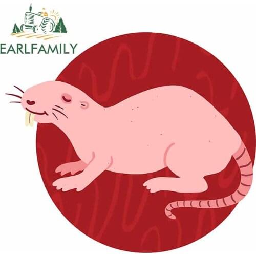 EARLFAMILY 13cm x 11.7cm For Mole Rat Car Styling Stickers Car Accessories Decal Bumper Vinyl Material Cartoon Decoration