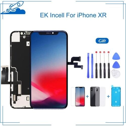 Best Quality EK Incell For iPhone XR LCD Display 3D Touch Screen Digitizer Replacement Assembly Parts With Gift