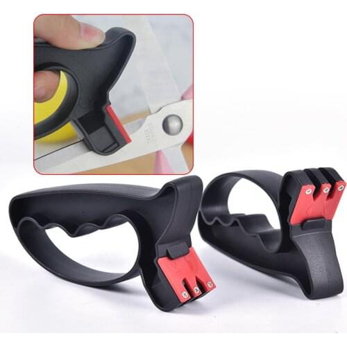 1PCS Handle Knife Sharpener Professional Knife Scissor Sharpener With Tungsten Carbide Sharpening Stones And High Impact Plastic