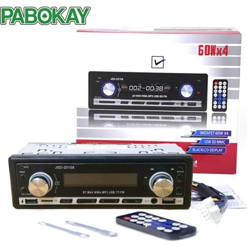 10PIECES X 12V Bluetooth 1 Din Car Stereo Audio In-dash FM Receiver Aux Input MP3 MMC WMA Radio Player JSD-20158