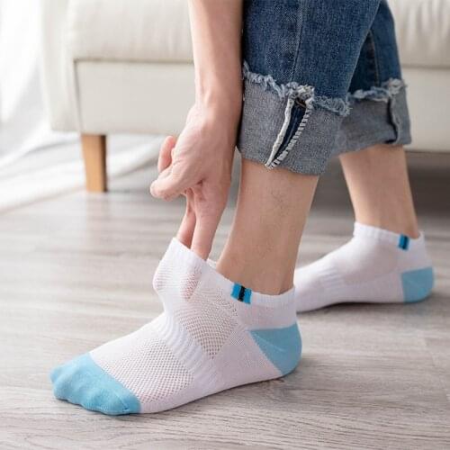 2Pcs=1Pair Breathable Mens Socks Short Ankle Socks Men Solid Mesh High Quality Male Boat Socks HOT SALE 2021 Hot