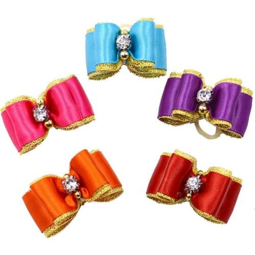 20/50/100pcs Dog Puppy Hair Bows Dog Bows Accessories Dog Cat Headdress Hairpin Pet Accessories Supplies Mixed Color