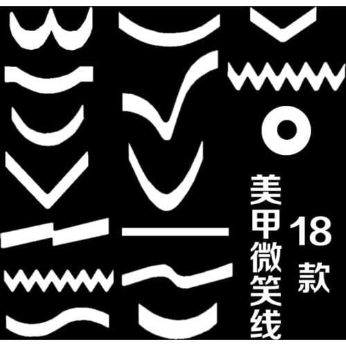 2015 NEW Wholesale ! 30sheets/lot 18 Styles French Manicure Nail Art Tips Tape Sticker Guide Stencil SG-01-18