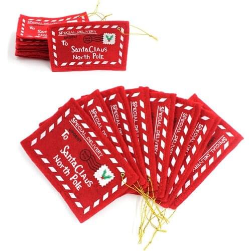 2020 Navidad Santa Claus North Christmas Envelope Pendant Tree Accessories Christmas Small Gift Candy Bags Home Party Xmas Decor