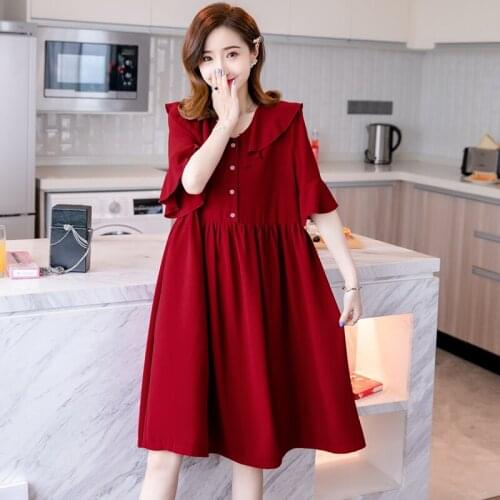 607# Maternity Clothes Nursing Dress Summer A Line Dress for Pregnant Women Pregnancy Clothes Breastfeeding Dress