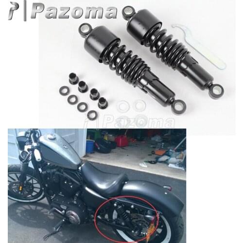 Motorbike Black Steel Slammer Lowering Kit 10.5" Shock Absorbers Custom for Harley Dyna FXD Low Rider Super Glide