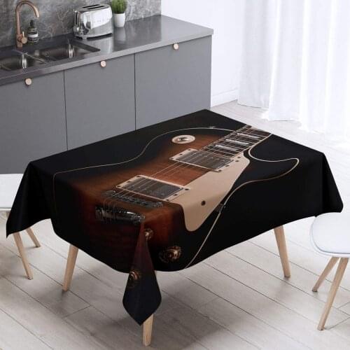 Guitar Table Cloth Music Themed Table Cover