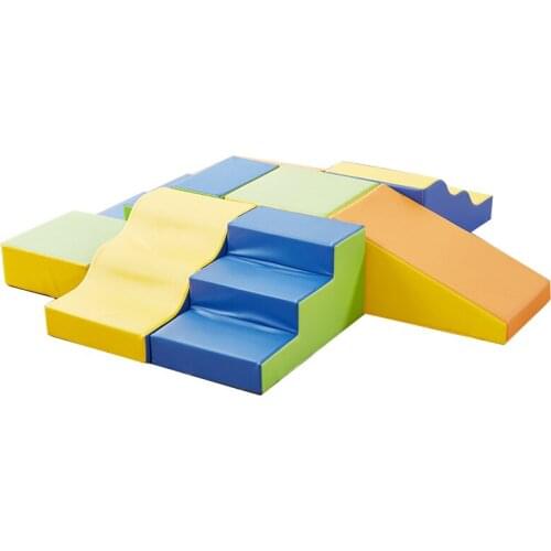 Small Software Toy Equipment Pad Combined Slide Ladder Kids Soft Play Set Playground YLWS59