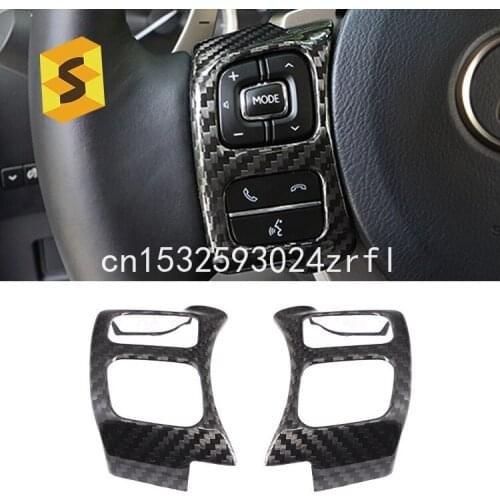 For Lexus NX IS RC carbon fiber interior modification steering wheel trim frame with black red