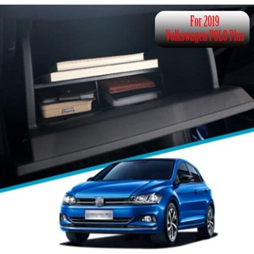 For Volkswagen Polo Plus 2019 ABS Material Co-pilot Glove Box Partition Interior Modification Sundries Storage Accessories