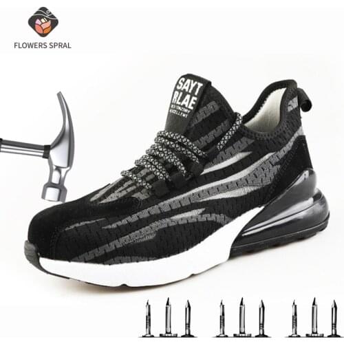 Breathable Sneakers Lightweight Men And Women Steel Toe Cap Work Puncture-Proof Safety Shoes Indestructible Boots Ryder Shoes
