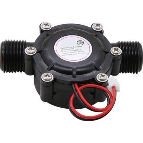 Taidacent 4 Points DC12V Water Turbine Hydroelectric Generator Water Flow Generator DC5V Water Power Generator for Sanitary Ware