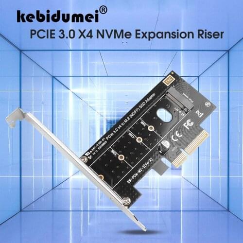 Kebidumei PCI-E PCI Express 3.0 X4 to NVME M.2 M KEY Card For 2230-2280 Size m.2 FULL SPEED NGFF SSD PCIE M2 riser card Adapter
