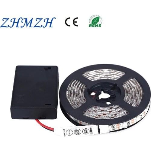 2 Set USB Battery Box With Switch + DC5V LED Strip 50cm 1m 2m For TV Background Lighting Waterproof or Non waterproof