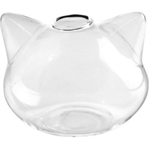 Cat Shaped Glass Vase Hydroponic Plant Flower Vase Terrarium Container Pot Decor Art Gift W3JE