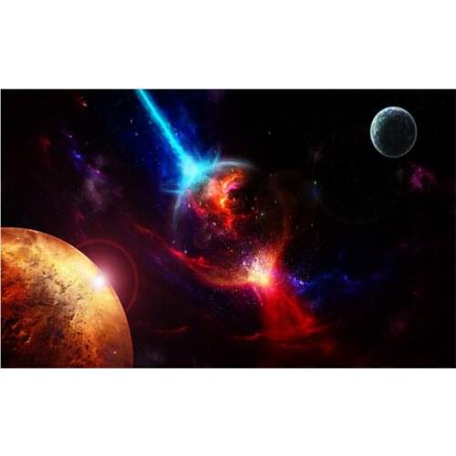 Space planet DIY 5D diamond painting landscape diamond embroidery full square round diamond mosaic animals painting diamond art