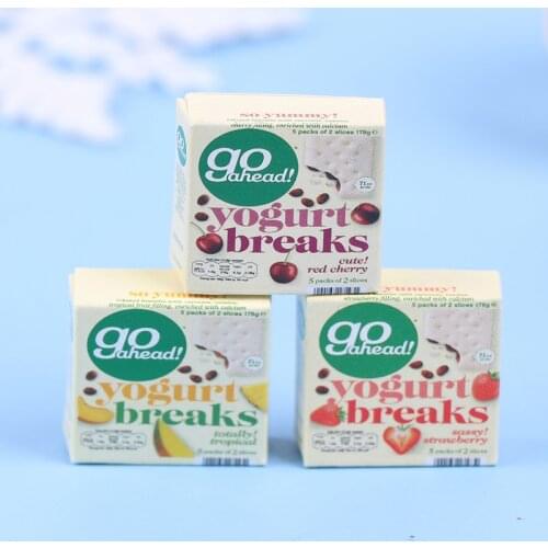 Miniature 1/6 Dollhouse Food Cookies Boxs Pretend Play Food For Kitchen Toy