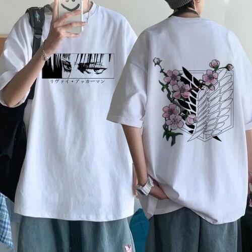 2021 Hot Anime Final Season Attack on Titan T Shirt Men Hip Hop Summer Tops Titans Attack Graphic Tees Harajuku Tshirt Male