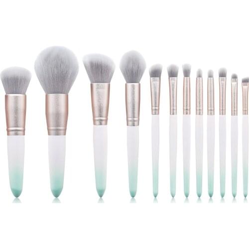 12Pcs Professional Makeup Brush Set Powder Foundation Eyeshadow Lip Eyeliner Blending Blush Marble Face Makeup Brushes