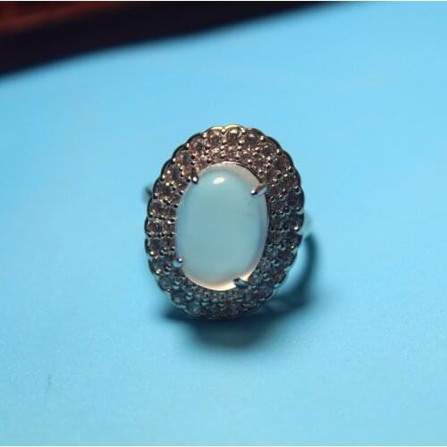 Wholesale Fashion Jewelry Chalcedony Euro-American inlaid work Wrap around Ring for woman feature Jewelry namour charm Gift