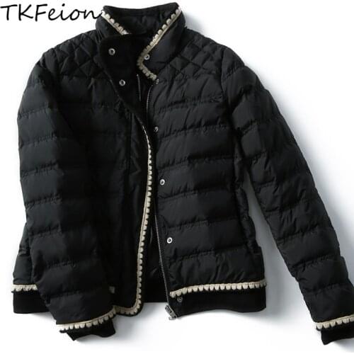 Autumn Spring Short Down Jacket Female 2020 New Style Elegant Ladies Slim Coats Warm 90% Duck Down Filler Winter Clothes Women