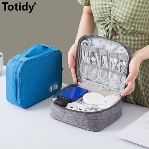 Power Bank USB Travel Accessories Digital Bag Large Shockproof Gadgets Pouch Electronic Charger Cable Earphone Storage Bag