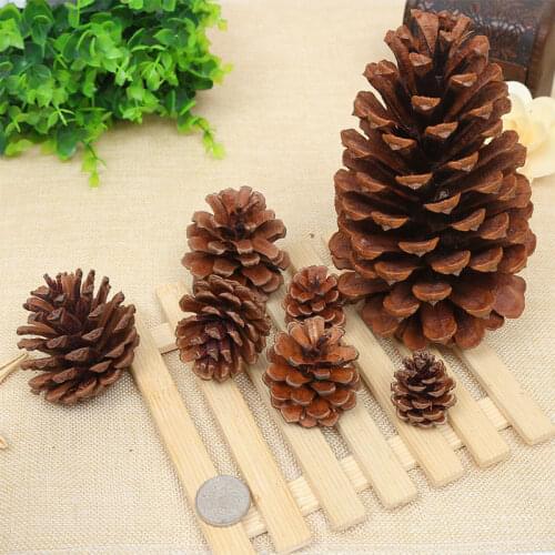 Christmas Decoration Natural Pine Cones Bauble Xmas Tree New Year Holiday Party Hanging Decoration DIY Home Ornament Supplies