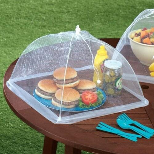 Mesh Screen Protect Food Cover Tent Dome Net Umbrella Picnic Kitchen Folded Mesh Anti Fly Mosquito Umbrella