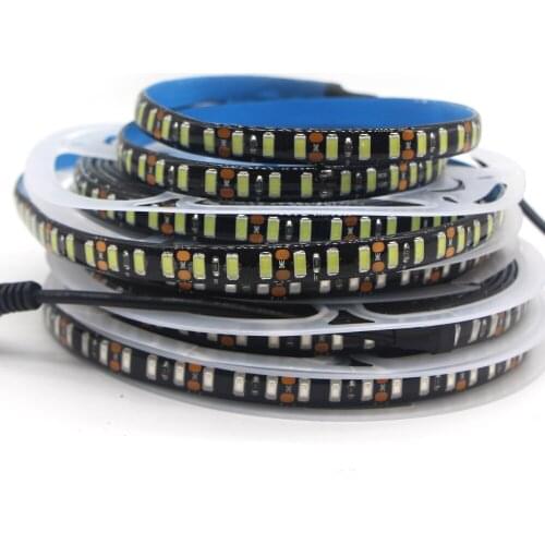 Ultra Bright 5630 5730 SMD flexible led strip light 120led/m 5m 600led DC12V Waterproof Black PCB Home Kitchen Decoration