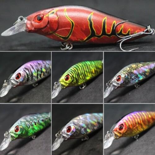 WLure 13g 9cm Medium Size 1-2 Meter Depth 3D Hard Vivid Eyes Tight Wobbler and High Frequent Action Crankbait Fishing Lures C735