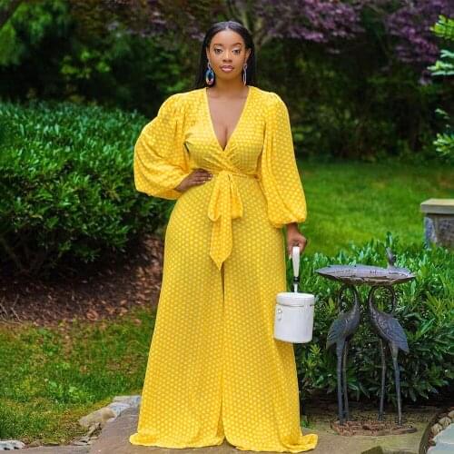 2021 Ins Internet Celebrity Famous Women Jumpsuit Wide Leg Pants Longsleeve Spot Print