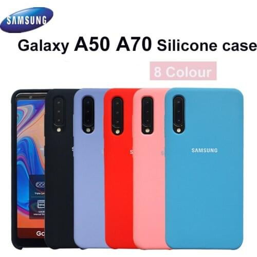 Liquid Silicone Phone Case For Samsung Galaxy A70 A50 Case Cover Silky Soft-Touch Protective Cover For Galaxy A50 A70