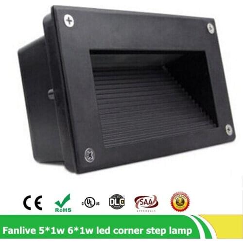 10pcs/lot Warm White 5W 6W 7W led corner lights embedded stair light step lights outdoor led lights waterproof underground