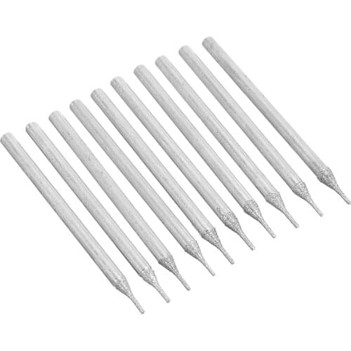 10pcs Diamond Coated Drill Bit Glass Brick Jewelry Diamond Drill Bit 2.35mm Shank For Hole Saw Cutter Pin 0.4/0.7/1.5/1.6/3mm