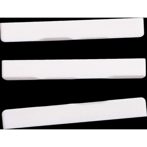 3Pcs Unblank Cutted Bridge Saddles Bone 53x7x3mm For 4-String Guitar Ukulele