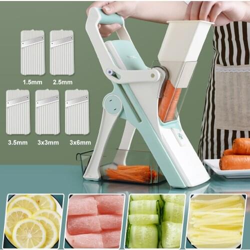5 in 1 Vegetable Cutter Dicing Blades Slicer Shredder Fruit Peeler Potato Cheese Drain Grater Chopper Kitchen Accessories Tool