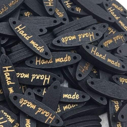 50pc Mix Black Handmade 28mm Wood Buttons Sewing Mix Lots WB363