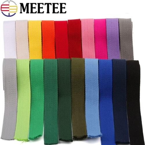 8yards 1.5mm Thick Canvas Cotton Webbings High Tenacity Backpack Strap Webbing Ribbons Tape Sewing Bias Binding Clothes Craft