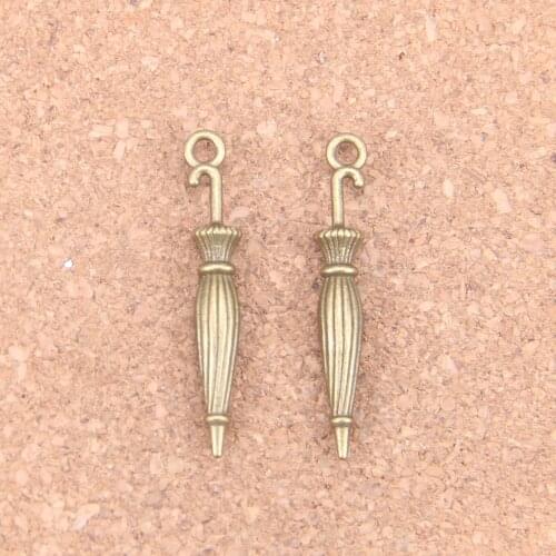80pcs Charms umbrella 35mm Antique Pendants,Vintage Bronze Jewelry,DIY for bracelet necklace
