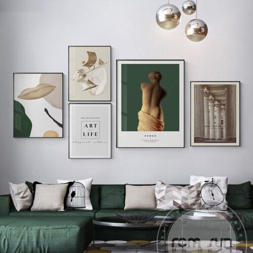 Abstract Style Art Wall Pictures for Living Room Bedroom and Aisle The Back of Venus Canvas Painting N Poster Art Life Home Deco