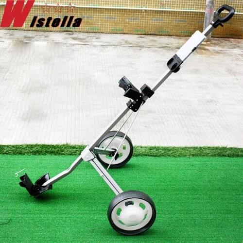 Aluminium Golf 2Wheels Pull cart Golf Trolley Foldable Trolley Carrinhos de golfe