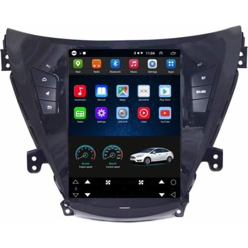 10.4" tesla style android car radio screen auto stereo for Hyundai Elantra 2011 2012 2013 Navigation GPS Multimedia Video Player